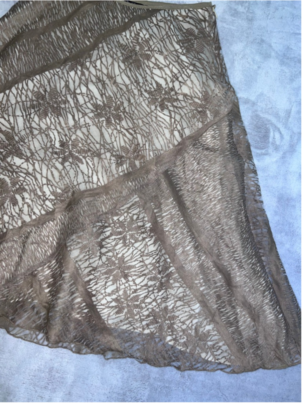 Women's Nie + Zoe Brown Beige A-Line Maxi Skirt Size 8 - Picture 9 of 10